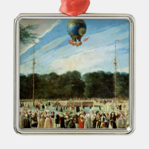 Adorno Metálico El ascenso del globo Montgolfier en