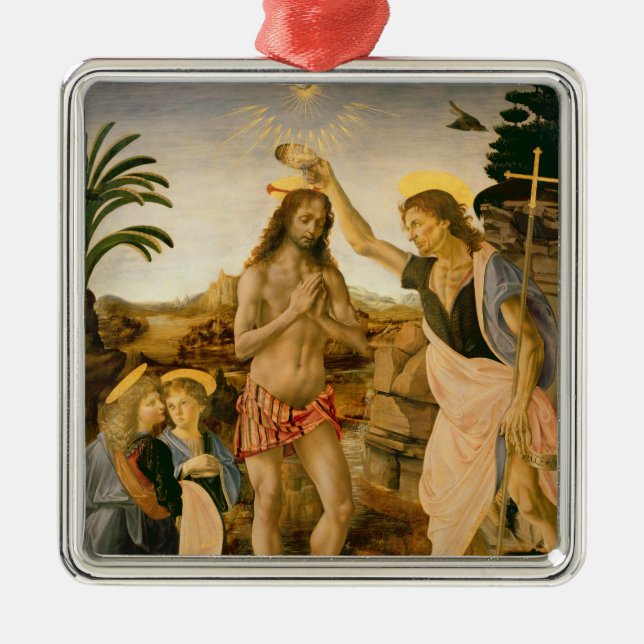 Adorno Metálico El bautismo de Cristo de San Juan Bautista (Frente)