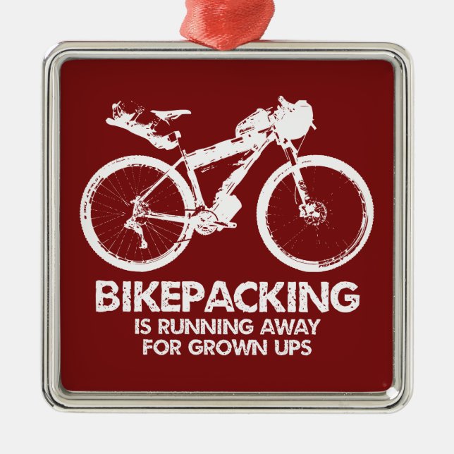 Adorno Metálico El Bikepacking Está Huyendo De Las Ups Crecidas (Frente)