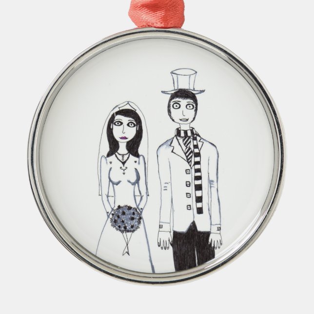 Adorno Metálico El boda espeluznante (Frente)