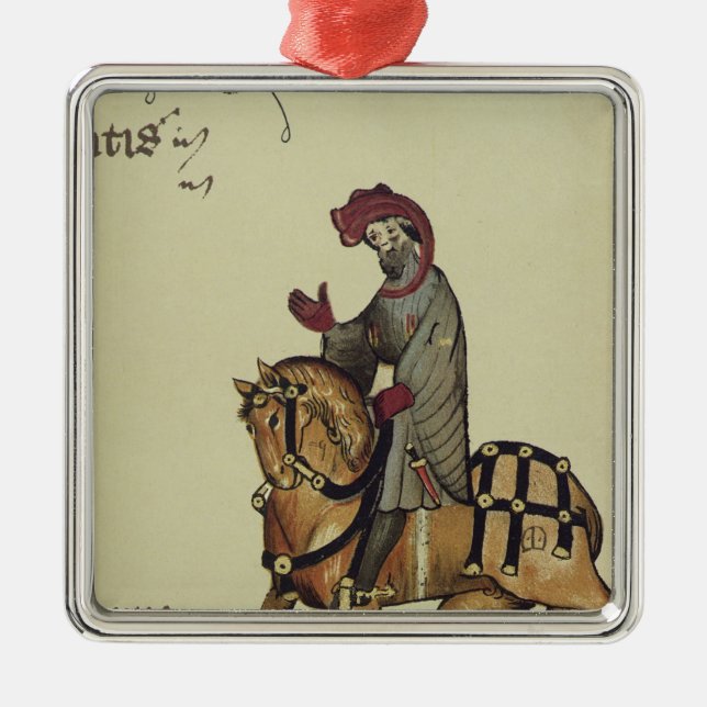 Adorno Metálico El caballero, detalle del facsímil de (Frente)