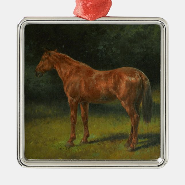 Adorno Metálico El Caballo de Sorrel Rojo (por Rosa Bonheur) (Frente)