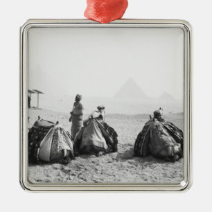 Adorno Metálico El Cairo Egipto, Jinetes de Camellos Pirámides de