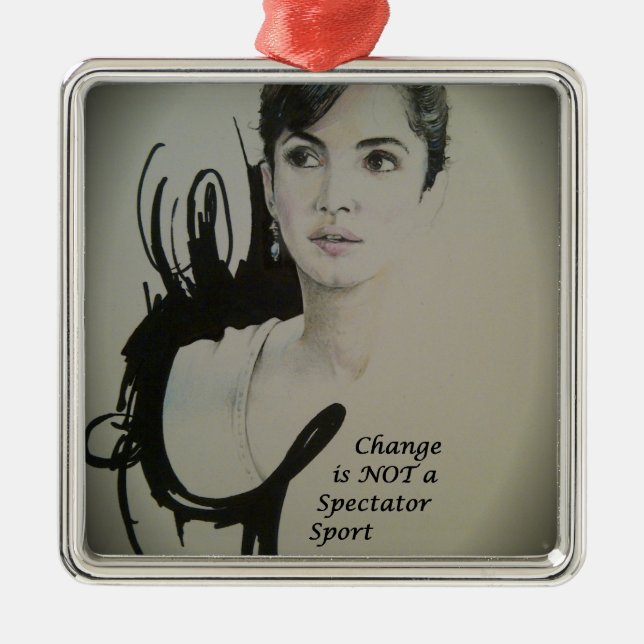 Adorno Metálico El cambio no es una impresión de arte deportivo es (Frente)