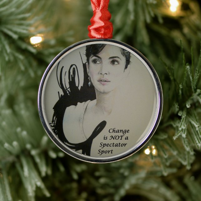 Adorno Metálico El cambio no es una impresión de arte deportivo es (Árbol)