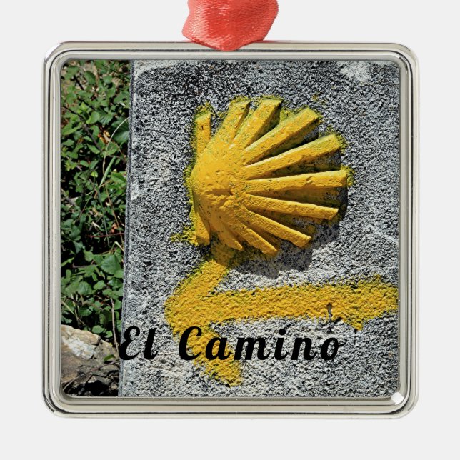 Adorno Metálico EL Camino de Santiago de Compostela, España, (Frente)