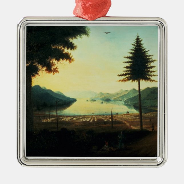 Adorno Metálico El campamento en el lago George, Nueva York, 1759  (Frente)