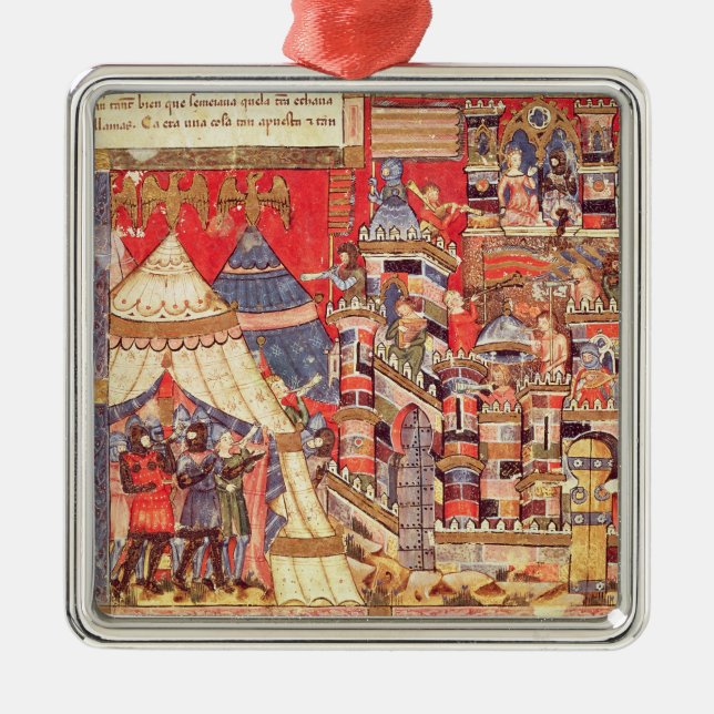 Adorno Metálico El campo griego y la ciudad de Troy (Frente)