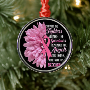 Adorno Metálico El Cáncer De Mama Apoya El Regalo De Los Combatien