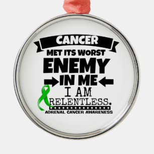 Adorno Metálico El cáncer suprarrenal hizo frente a su enemigo