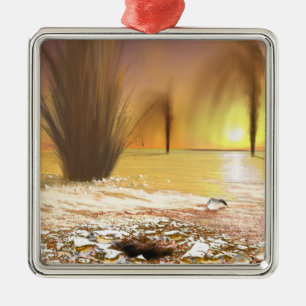 Adorno Metálico El casquete polar del sur de Marte