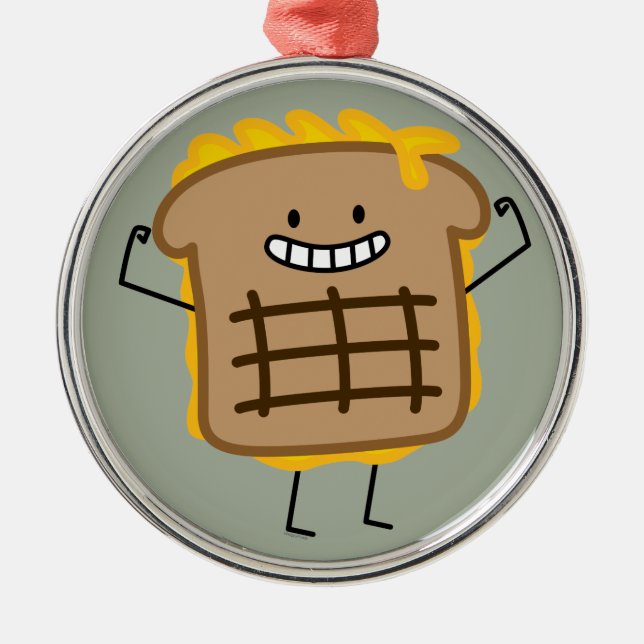 Adorno Metálico El Cheddar asado a la parrilla del bocadillo del (Frente)