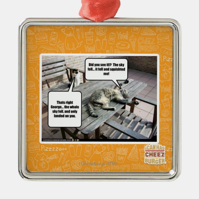 Adorno Metálico El cielo está cayendo (Frente)