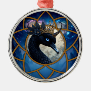 Adorno Metálico El cisne que guarda la luna.