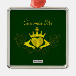 Adorno Metálico El Claddagh (Oro)