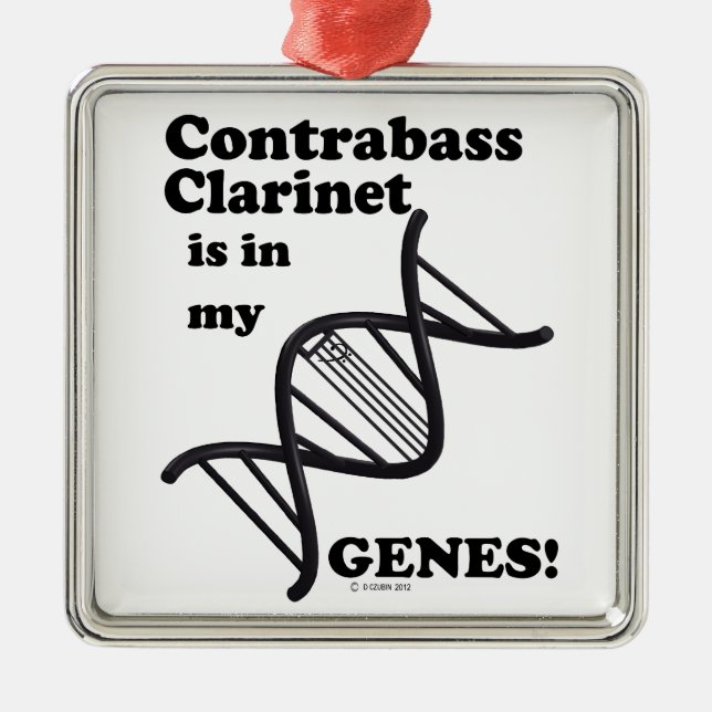 Adorno Metálico El Clarinete Contrabass Está En Mis Genes (Frente)