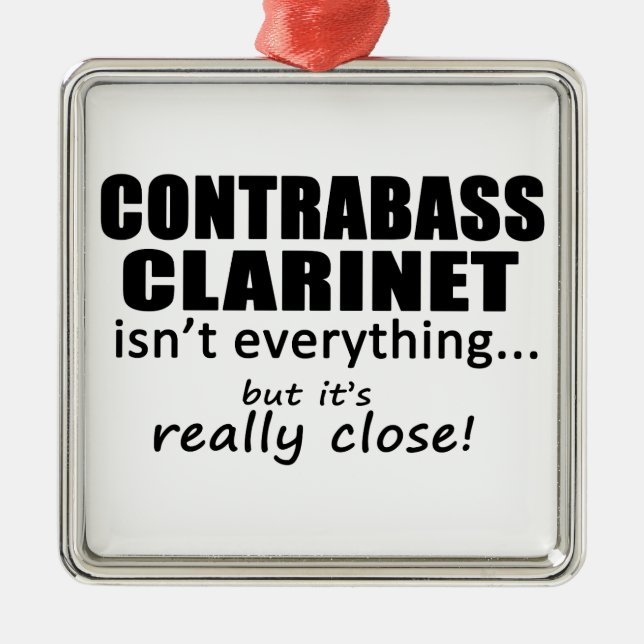 Adorno Metálico El Clarinete Contrabass no lo es todo (Frente)
