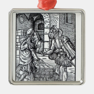 Adorno Metálico El comerciante, publicado por Hartman Schopper