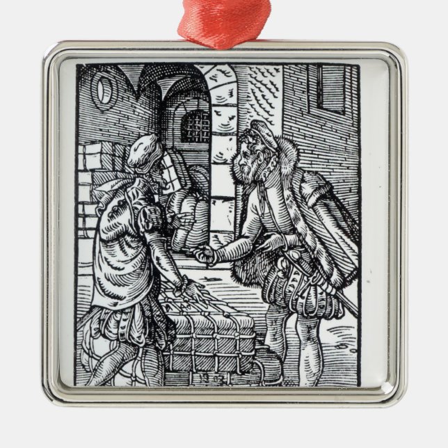 Adorno Metálico El comerciante, publicado por Hartman Schopper (Frente)