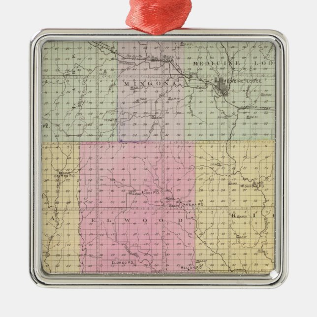 Adorno Metálico El condado de Barber y Hazelton, Kansas (Frente)