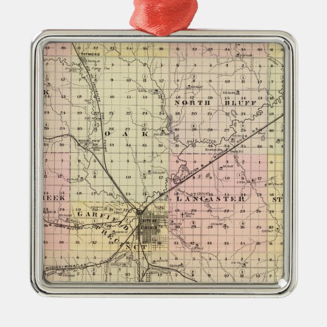 Adorno Metálico El condado de Lancaster, Nebraska (Frente)
