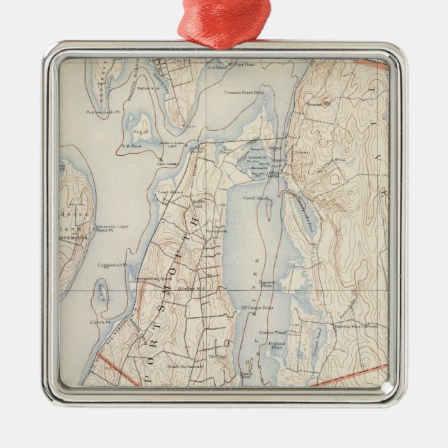 Adorno Metálico El condado de Newport, Rhode Island (Frente)