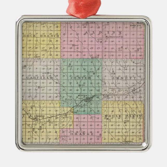 Adorno Metálico El condado de Norton, Kansas (Frente)