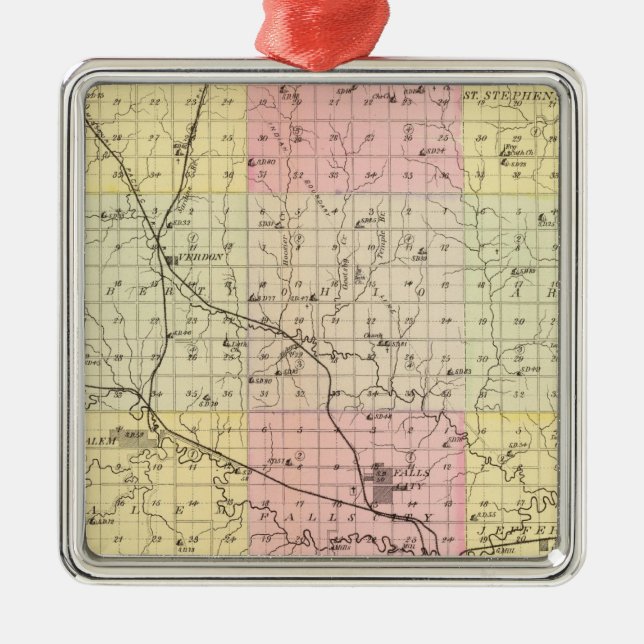 Adorno Metálico El condado de Richardson, Nebraska (Frente)