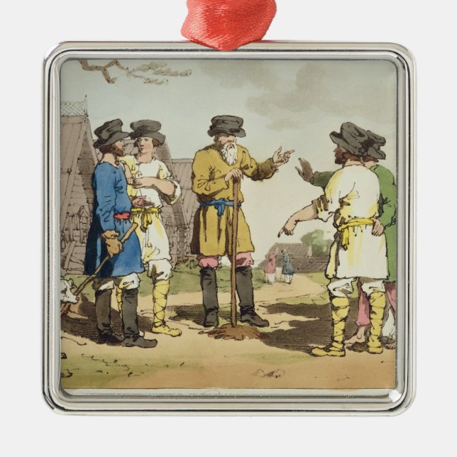 Adorno Metálico El consejo del pueblo, grabado al agua fuerte por (Frente)