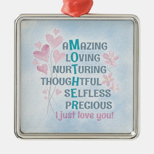 Adorno Metálico El corazón de la madre (Frente)