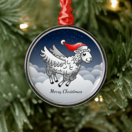 Adorno Metálico El Cordero de Navidad Maravilloso