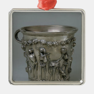 Adorno Metálico El cubilete grabó en relieve con los esqueletos