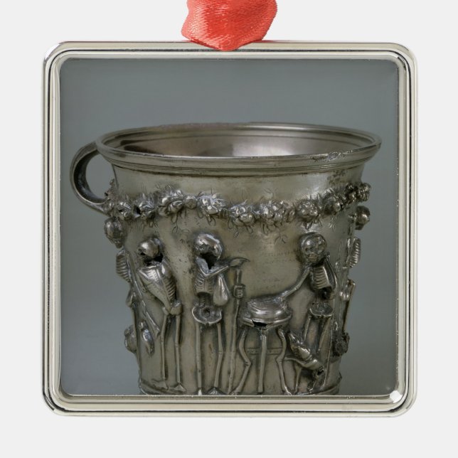 Adorno Metálico El cubilete grabó en relieve con los esqueletos (Frente)