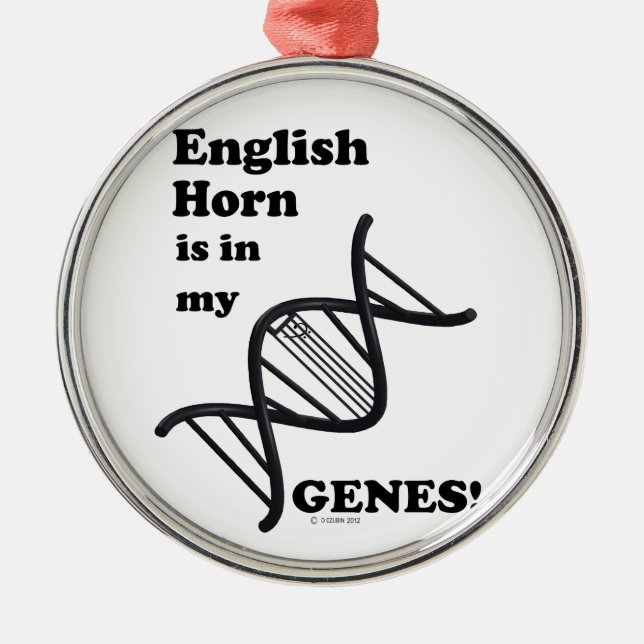 Adorno Metálico El Cuerno de Inglés Está En Mis Genes (Frente)