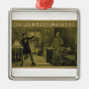Adorno Metálico El Dr. Jekyll y poster de teatro 1880 de Sr. Hyde