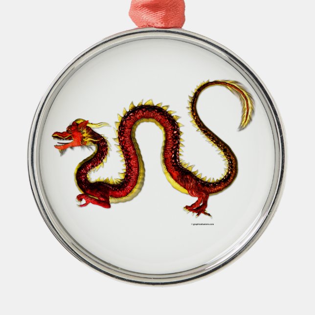 Adorno Metálico El dragón de rubí (Frente)
