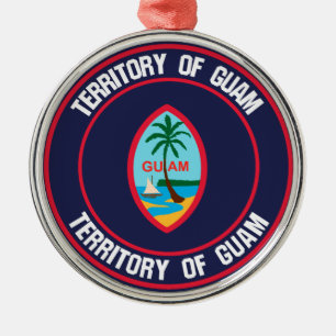 Adorno Metálico El emblema de Guam Round