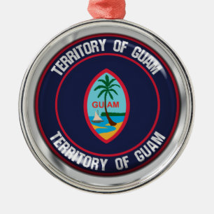 Adorno Metálico El emblema de Guam Round