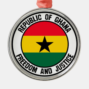 Adorno Metálico El emblema de la ronda de Ghana