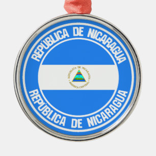Adorno Metálico El emblema de la ronda de Nicaragua