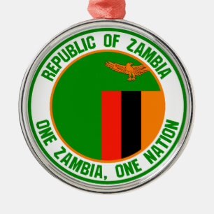Adorno Metálico El emblema de la Ronda de Zambia