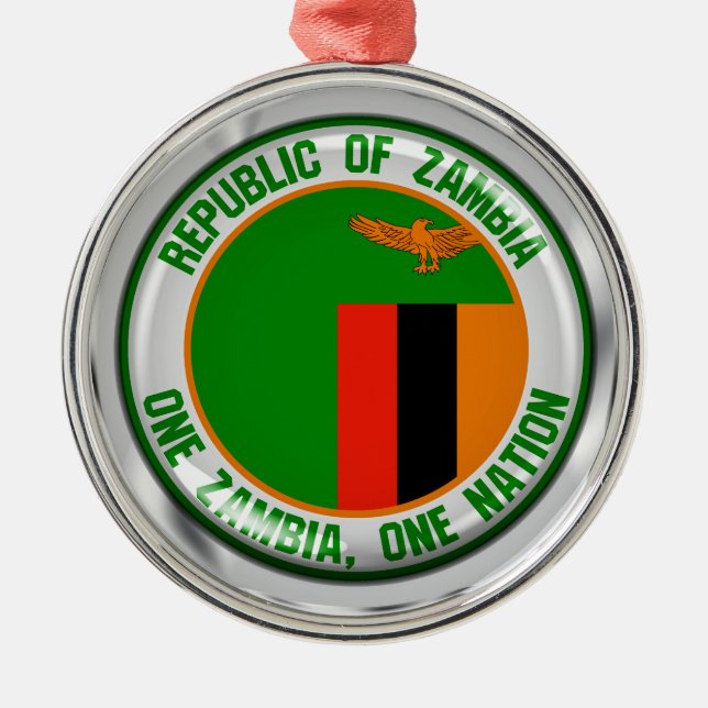 Adorno Metálico El emblema de la Ronda de Zambia (Frente)