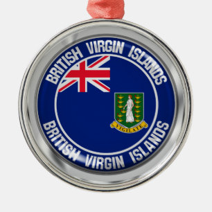 Adorno Metálico El emblema de las Islas Vírgenes Británicas