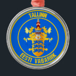 Adorno Metálico El Emblema redondo de Tallinn<br><div class="desc">El Emblema redondo de Tallinn</div>
