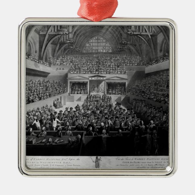 Adorno Metálico El ensayo de Warren Hastings (Frente)