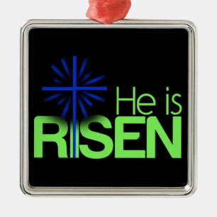 ADORNO METÁLICO "ÉL ES RISEN" FÁCIL