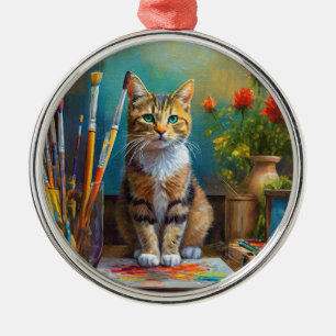 Adorno Metálico El gato artístico