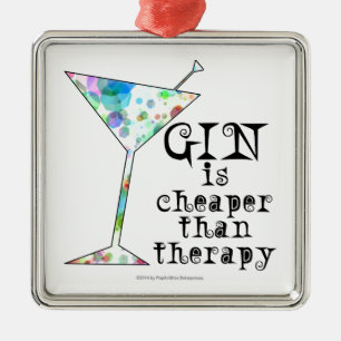 Adorno Metálico El GIN es más barato que la terapia `