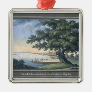 Adorno Metálico El gran árbol de Kingston con vistas a Philadel