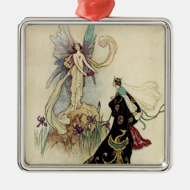 Adorno Metálico El Hada Allí Recibió A Su Majestad (Frente)